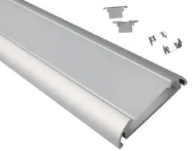 Gardırop mutfak profil LED alüminyum anodize profil PC difüzör kapak aydınlatma profili için esnek led şerit işık