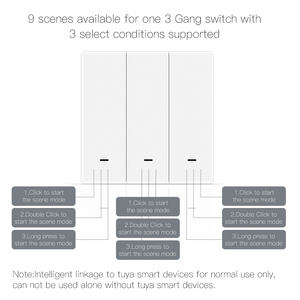 Interruptor de Luz Inalámbrico Zigbee Wifi de 9 Escenas, Compatible con la Aplicación Tuya Smart Life, Control Remoto Inalámbrico, Interruptor Eléctrico de 1/2/<span class=keywords><strong>3</strong></span> Botones - Product Image 2
