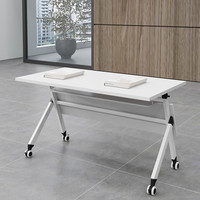 Table d'entraînement pliante moderne en métal pliable et empilable pour l'école, réunion et salle à manger, mobilier de bureau à vendre
