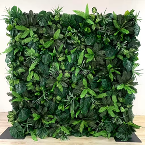Mur de fleurs artificielles élégant blanc et vert : idéal pour les décors de mariage, <span class=keywords><strong>la</strong></span> décoration d'événements et les accessoires photo - Product Image 1