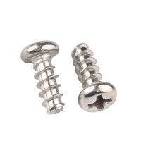 Sekrup Self-tapping Berlapis Nikel Kepala Silang Datar Metrik M1.2/M1.4/M1.7/M2.3/M2.6/M3/M4 Kepala Pan