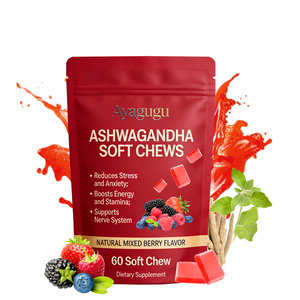 Gomitas Masticables de Ashwagandha de Marca Privada con Sabor Natural a Bayas, Sin Gluten, Sin OMG, para el Alivio del Estrés y Mejora del Estado de Ánimo - Product Image 1