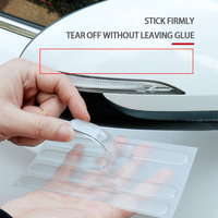 PUERXIN Lot de 8 films de protection transparents anti-rayures pour poignées de portières de voiture avec logo de voiture