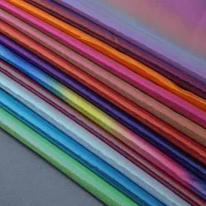 Bande de couleur arc-en-ciel pour jouets, jupes, tissus de scène, multicolore, feuille d'or, tissu imprimé, offre spéciale
