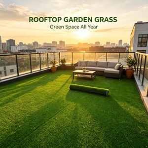<span class=keywords><strong>Gazon</strong></span> <span class=keywords><strong>synthétique</strong></span> <span class=keywords><strong>en</strong></span> rouleau pour <span class=keywords><strong>terrasse</strong></span> ou jardin, hauteur de poils 10 mm, tapis vert, pelouse artificielle pour jardins, balcons, bâtiments - Product Image 4