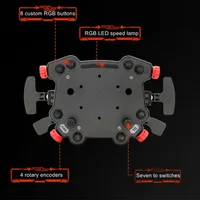 Volante de Carreras SIMAGIC GT Pro, Simulador de Carreras, Aleación de Aluminio, Fibra de Carbono, Centro de Control Inteligente, 8 Botones RGB, Doble PC
