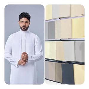 Tissu Sergé Biologique 100% Polyester à Anneaux, 115 g/m², Double Face, Tissé Dense, pour Thobe Arabe – Meilleure Vente - Product Image 4