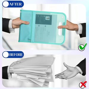 Carpetas de archivos Fulmoon <span class=keywords><strong>A4</strong></span>, organizador de documentos portátil Vertical de 13 bolsillos, etiquetas novedosas de 9,45 \ "X 14,17 \" para luz de oficina y escuela - Product Image 2