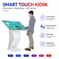 KINGONE - Tótem Interactivo con Pantalla LCD, Soporte de Suelo, Pantalla Táctil, Kiosco de Información para Centros Comerciales, Hoteles, Aeropuertos y Hospitales