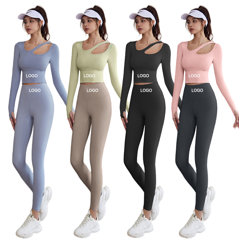 2024 Newest Active Wear Sports Fitness Clothing Yoga Outfits Leggings Gym Workout 2 Pieces Yoga Set for Women