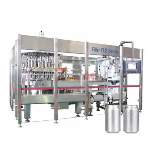 Tonic water tin can filler and seamer machine aluminum can filling machine juice can filling production line turnkey project