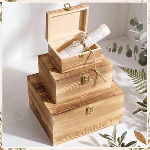 Caja <span class=keywords><strong>de</strong></span> Regalo <span class=keywords><strong>de</strong></span> Madera <span class=keywords><strong>de</strong></span> Pino sin Acabado al por Mayor con Tapa con Bisagras, Caja <span class=keywords><strong>de</strong></span> Recuerdos <span class=keywords><strong>de</strong></span> Madera Personalizada - Product Image 4