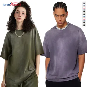 270GSM Summer Streetwear Oversize Casual T Shirts Unisex High Quality 100% Cotton T-shirt Custom Logo T Shirt for Men Women