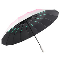 Paraguas Automático con Protección UV, Clásico, de Tela Pongee 190T, Resistente al Viento, Plegable en 3 Secciones, con Varillas de Fibra de Vidrio y Logotipo Personalizado