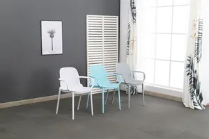 Light Rock Plate Table Modern Simple Light Luxury Table and <b>Chair</b> Combination Home Rectangular Italian Plastic Dining <b>Chair</b> - Product Image 6