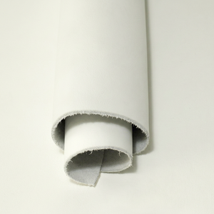 Prathamesh Leather Buff Leather White Solid Grain Brushed <b>Sueded</b> Leather for Furniture - Product Image 1