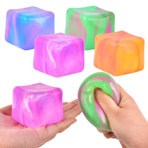 Nouveauté : Jouets anti-stress en forme de glaçon, vente en gros, balles sensorielles en maltose à presser, jouets sensoriels en forme de glaçons marbrés - Product Image 1