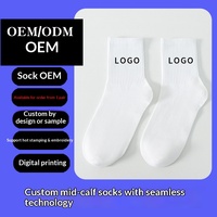 Chaussettes de sport personnalisées avec logo, broderie ou impression sur mesure, coton, OEM ODM, pour course à pied, gym et entraînement.
