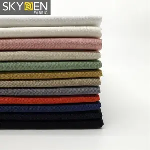 Skygen kemeja polos 55% Linen 45% Viscose linen kain viscose gulung lembut grosir kain viscose linen