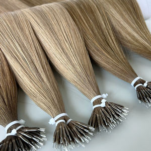Fil le plus discret par brin Micro perle Nano anneau métal pré-incliné Remy Super Double dessiné en gros Extensions de cheveux humains - Product Image 3