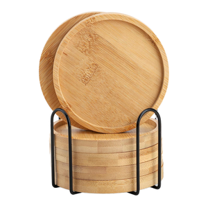 Sous-verres en bois pour café et thé The Craft Exim TCE DIY, 100 cm de diamètre, ronds, modernes, écologiques, 1 mm d'épaisseur, personnalisables - Product Image 1