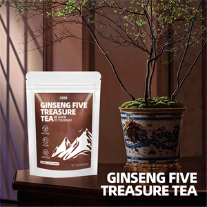 ชาสมุนไพรโสมห้าสมบัติ OEM ผสมโกจิเบอร์รี่ พุทรา มะคา โพลีโกนาทัม มัลเบอร์รี่ ออร์แกนิค อาหารเพื่อสุขภาพ เกรดวีแกน 20 ซองชา ขนาด 5 กรัม - Product Image 4