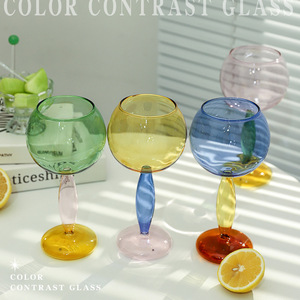 Verre borosilicate irrégulier coloré de 420 ml, moderne, écologique, résistant aux chocs, de haute qualité esthétique, pour la maison - Product Image 2