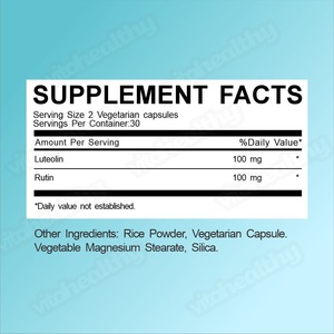 Cápsulas de Luteína Vitahealthy OEM/ODM com Luteolina e Rutina para Saúde da Visão, Suplemento Sem Glúten - Product Image 2