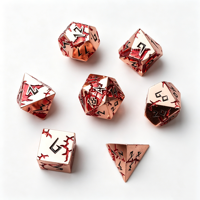 Ensemble de dés en métal Inferno Fire Dragon pour DND, dés polyédriques Dark Fantasy pour jeux de rôle sur table