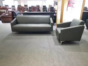 <span class=keywords><strong>Canapé</strong></span> moderne en <span class=keywords><strong>cuir</strong></span> de couleur grise dernier design <span class=keywords><strong>canapé</strong></span> de mobilier de bureau bon marché - Product Image 2