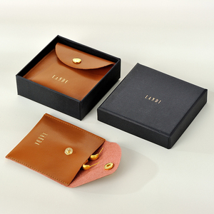Factory Luxury Brown Small Microfiber <b>Earring</b> Packaging Bag <b>Gift</b> <b>Box</b> Necklace Jewelry Packaging <b>Box</b> - Product Image 3