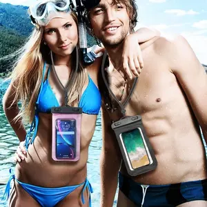 กระเป๋าโทรศัพท์กันน้ำพีวีซีคุณภาพสูงกระเป๋ากันน้ำโทรศัพท์มือถือกระเป๋ากันน้ำเหมาะสำหรับสมาร์ทโฟน