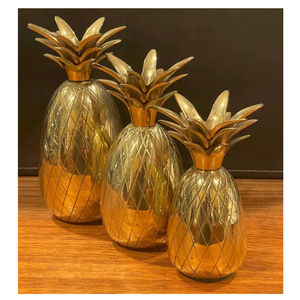 Centres de table en laiton poli ananas bougeoirs en gros prix le plus bas bougeoir en laiton - Product Image 1