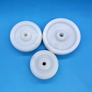 Roulettes en nylon plastique Wanbang, 6, 5, 3 pouces, à axe creux, roulement simple, blanches, pour meubles - Product Image 1