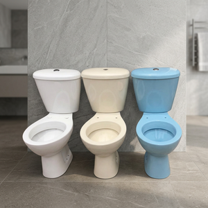 Wholesale Italian Style Floor Mounted Two Piece Ceramic WC Toilet Dual Flush Glossy White Bathroom Sanitary Ware - Product Image 4
