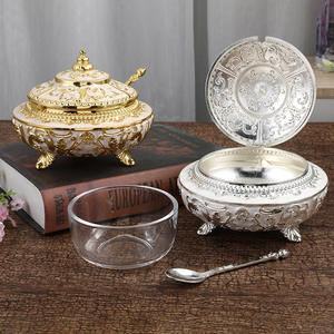 Tarro de especias grande de lujo europeo con tapa abatible, estilo árabe/oriental, para almacenamiento de azúcar y especias en la cocina. - Product Image 2