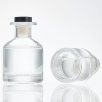 Bouteille en verre vide à épaule plate pour diffuseur de roseaux, transparente, pour aromathérapie, contenant de parfum, emballage de marque, impression personnalisée