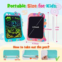 Dinosaure vert Doodle Pad jouets tablette d'écriture pour l'âge 3 4 5 6 7 8 ans garçons filles