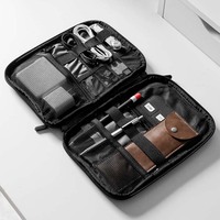 Organisateur de technologie électronique imperméable personnalisé pour les voyages, pochette de rangement pour câbles USB, accessoires, sac de kit technologique pour carte SD, câbles
