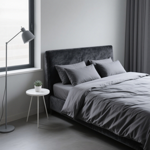 Bán Buôn Sang Trọng Vua Kích Thước 4 Mảnh Tấm Ga trải giường Sợi Nhỏ Thiết Lập Nếp Nhăn Miễn Phí Sâu Túi Được Trang Bị Khăn trải Giường Với Vỏ Gối - Product Image 3