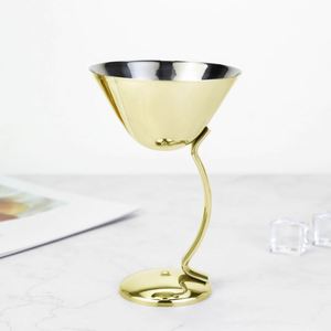 Verres à pied en acier inoxydable légers et résistants aux chocs, couleur or rose, 150 ml (5 oz), pour cocktails, champagne et vin - Product Image 3