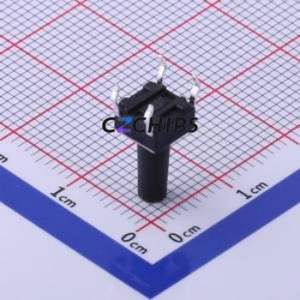 TS-1002-BR12016 Tactile Switch Through hole-4P,6x6mm Switch Single Pole Single Throw Round Button 1.6N Through Hole - Product Image 2