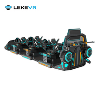 LEKE increíble diseño fresco VR buque de guerra simulador de vuelo cabina rentable avión VR simulador Metal acero público aventura parques