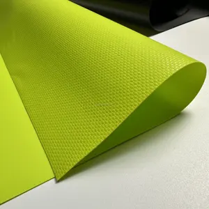 Materiale per bagagli in rete sandwich in pvc rivestito verde 500D