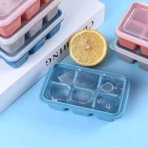 Molde cuadrado grande de silicona para caja de hielo, uso casero de alimentos, bandeja de cubitos de hielo, herramienta para hacer helados - Product Image 1
