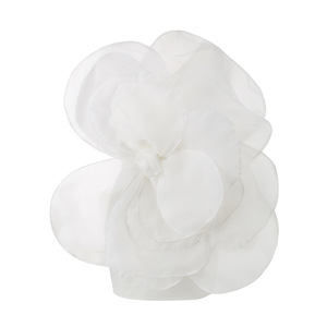 Robe mini asymétrique à fleurs pour femme - Haut tendance avec appliques florales 3D - Product Image 4