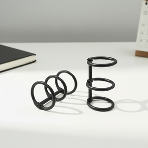 YIWANG Métal Noir Rond En Forme De 3 Trous Table Calendrier Clips de Reliure à Anneaux - Product Image 1