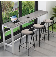 Table haute moderne pour balcon, table de bar pour usage domestique et commercial, idéale pour le thé au lait et les loisirs dans le salon