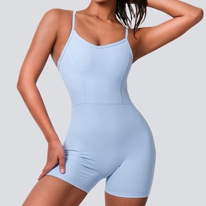 Meilleure vente <span class=keywords><strong>squelette</strong></span> Nylon vide danse Fitness nu Yoga vêtements femmes une pièce hanche levage sport Yog - Product Image 5