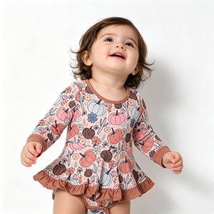 Ga-22 Baby Factory Personalización Peplum Leo para Niñas, Mono de Verano con Estampado, Detalle de Cuerda, Burbuja, Tirantes Ajustables con Hebilla y Dobladillo de Falda - Product Image 6